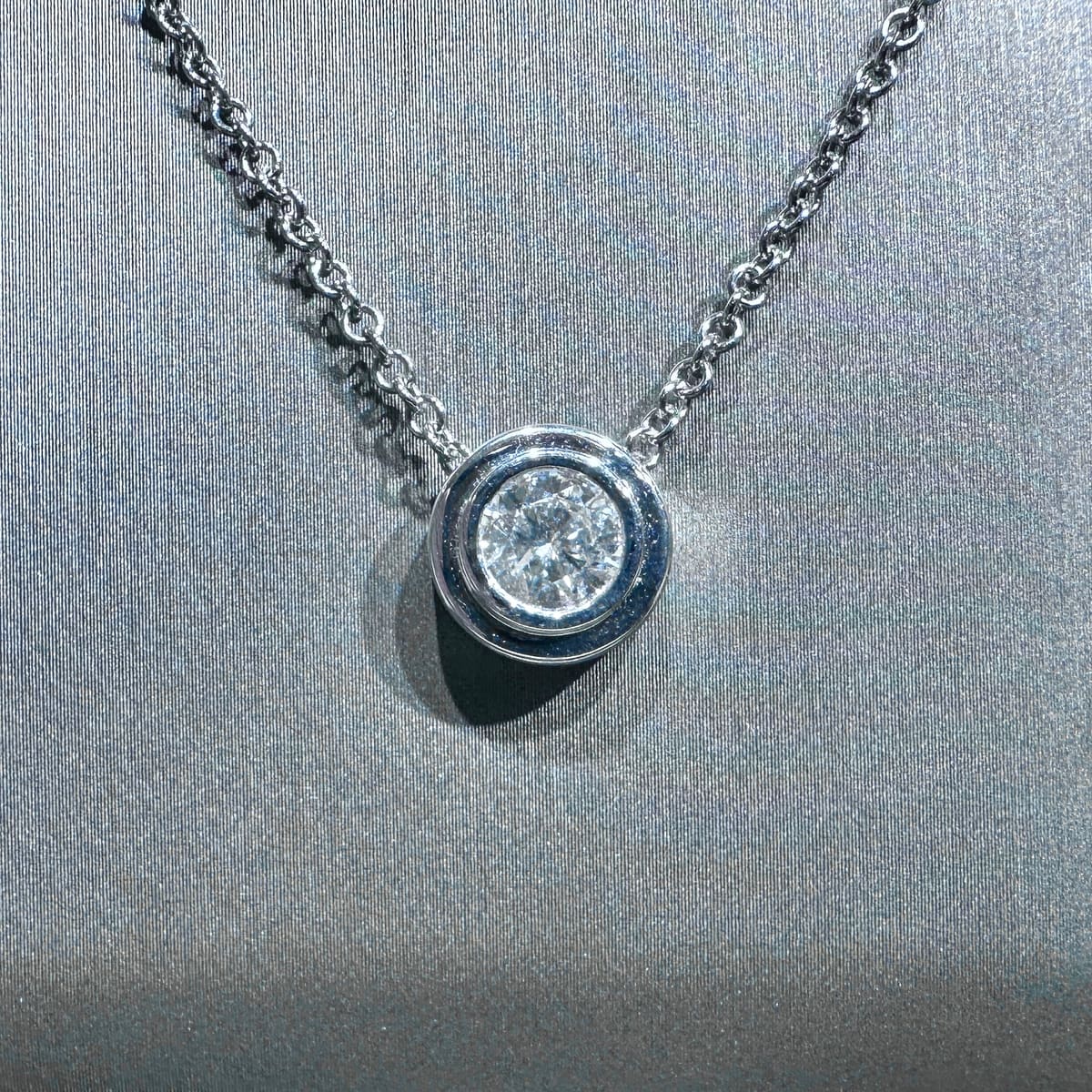 Diamond Solitaire Bezel Set Pendant