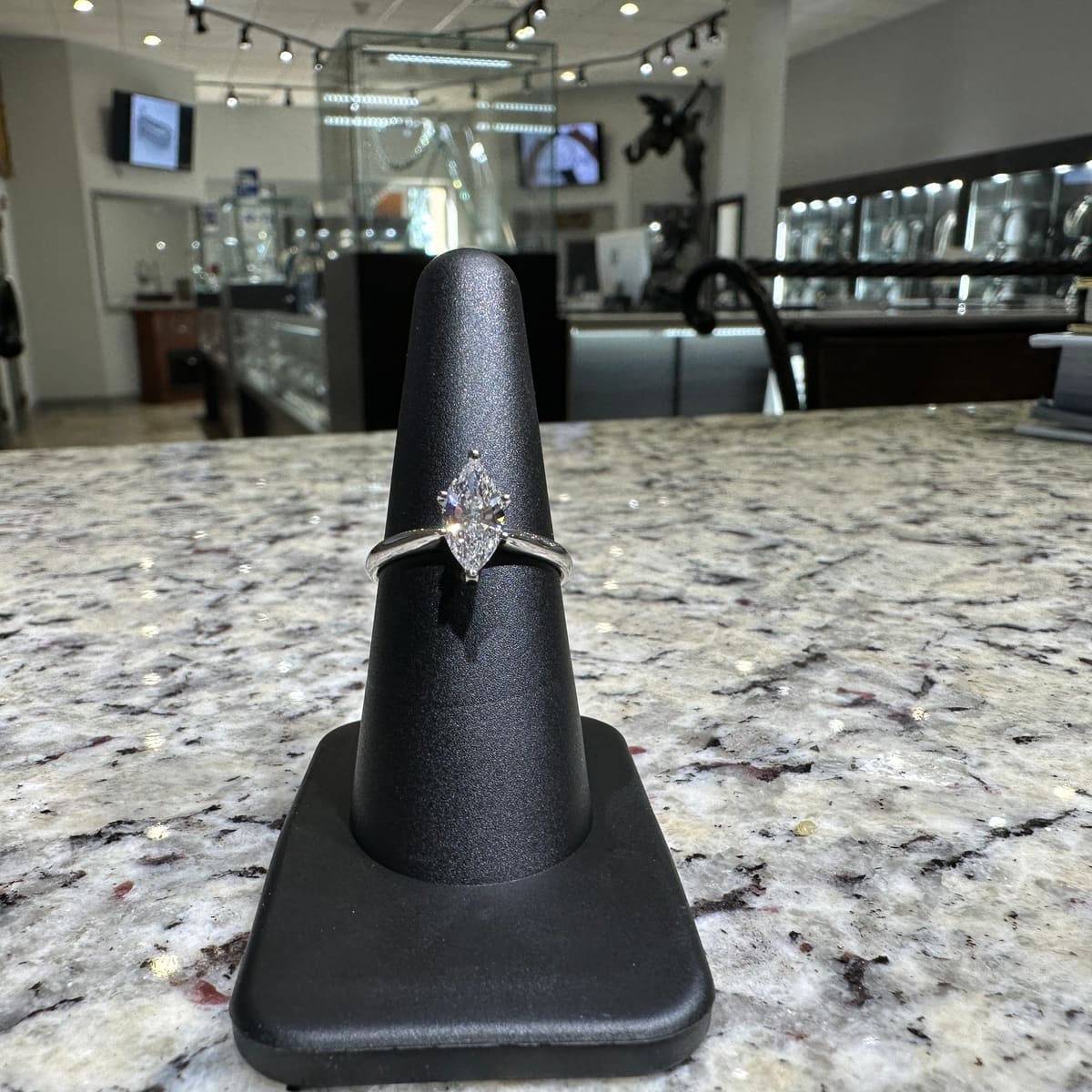 Marquise Diamond Engagement Ring 1.07ct, engagement ring, second view