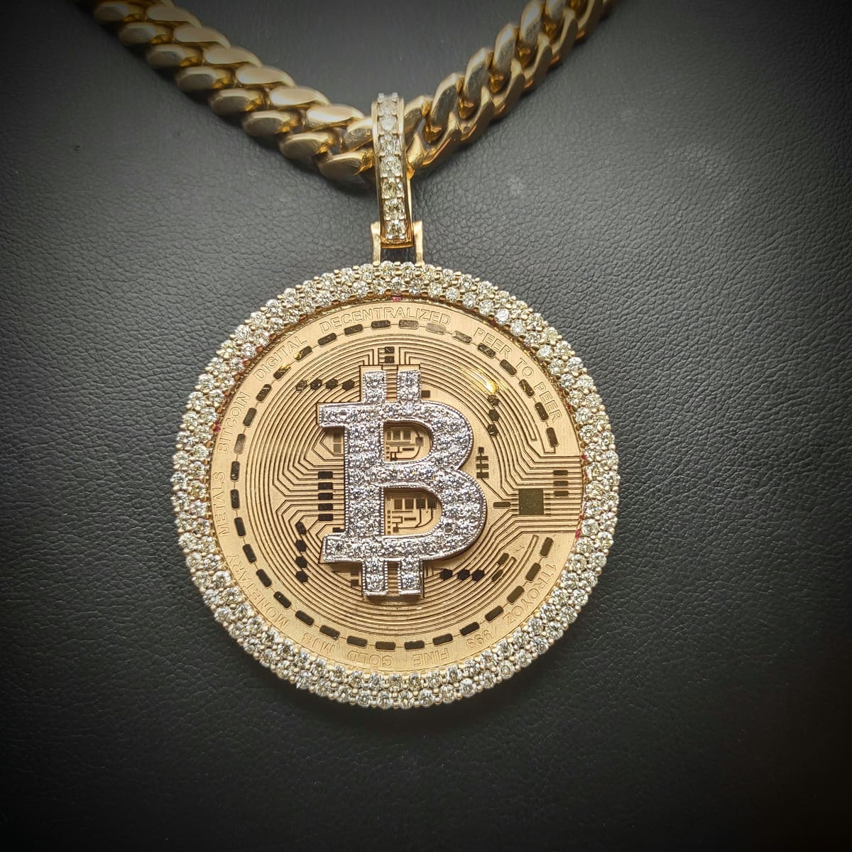 Diamond Bitcoin Charm, second view