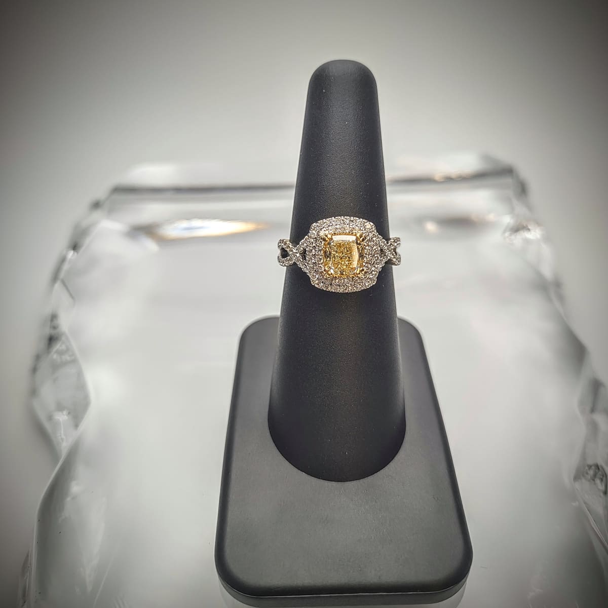 Custom Fancy Yellow Diamond Engagement Ring, engagement ring