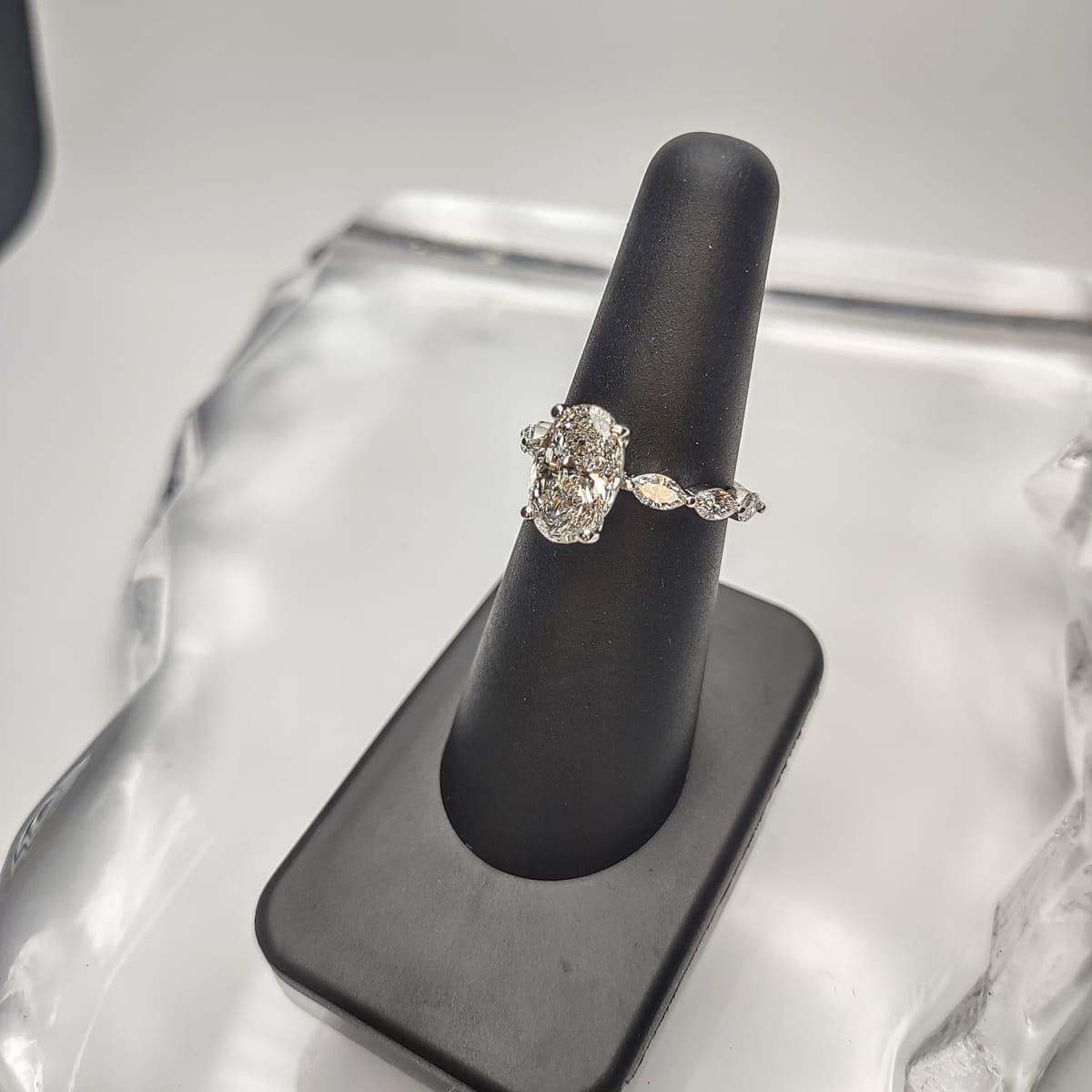 Custom GIA Certified Brilliant Oval Cut Engagement Ring, engagement ring, second view