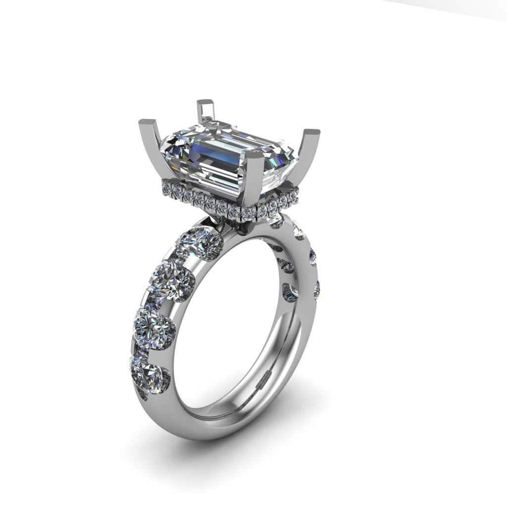 Custom 14kt Diamond Wedding Set, second view