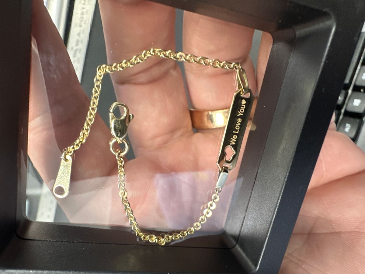 Custom 14kt Name Plate Rolo Link Bracelet